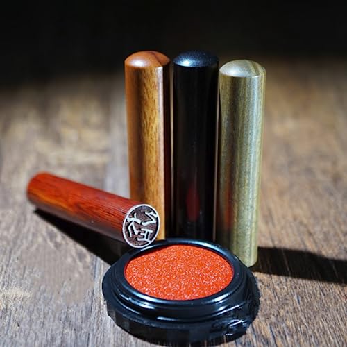 Japanischer Hanko Chop Namensstempel - Benutzerdefinierter Holzstempel, Schreibwaren, Chinesisches Namensiegel, Personalisierbar, Rund von TANZEQI