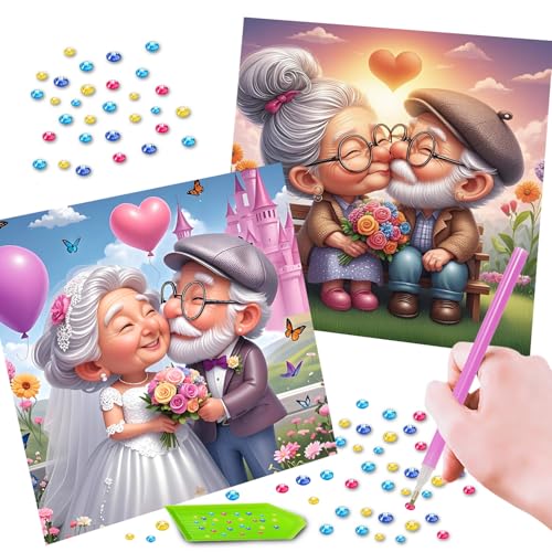 Diamond Painting,2 Stück 5D DIY Diamant Painting Set,DIY Diamantmalerei für Kinder Erwachsene Anfänger,Diamond Arts Craft für Home Wand Decor Innendekoration,Geschenke für Eltern,Großeltern 30x30cm Diamond Painting,2 Stück 5D DIY Diamant Painting Set,DIY Diamantmalerei für Kinder Erwachsene Anfänger,Diamond Arts Craft für Home Wand Decor Innendekoration,Geschenke für Eltern,Großeltern 30x30cm von TAOBRGB