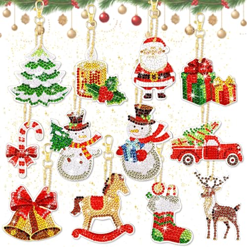 TAOBRGB 12 Stück Diamond Painting Weihnachten Anhänger, Diamond Painting Schlüsselanhänger, Weihnachten Anhänger,Winter Dekor,Weihnachtsbaum Fenster Hängend,Weihnachtsgeschenke für Kinder Erwachsene TAOBRGB 12 Stück Diamond Painting Weihnachten Anhänger, Diamond Painting Schlüsselanhänger, Weihnachten Anhänger,Winter Dekor,Weihnachtsbaum Fenster Hängend,Weihnachtsgeschenke für Kinder Erwachsene von TAOBRGB