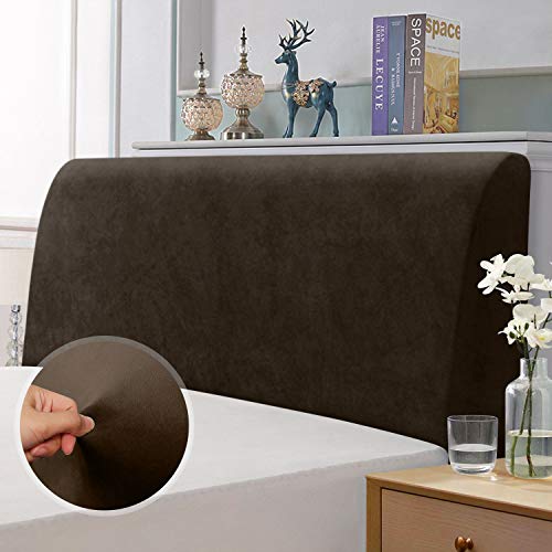 TAOCOCO Kopfteilbezug für Bett, elastisch aus Stretchmaterial, weicher Samtstoff, einfarbig, vollständige Abdeckung, waschbar, pflegeleicht, Kopfteil Abdeckung, Braun, Breite 180-200 cm TAOCOCO Kopfteilbezug für Bett, elastisch aus Stretchmaterial, weicher Samtstoff, einfarbig, vollständige Abdeckung, waschbar, pflegeleicht, Kopfteil Abdeckung, Braun, Breite 180-200 cm von TAOCOCO