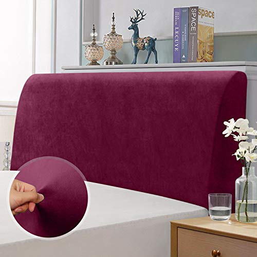 TAOCOCO Kopfteilbezug für Bett, elastisch aus Stretchmaterial, weicher Samtstoff, einfarbig, vollständige Abdeckung, waschbar, pflegeleicht, Kopfteil Abdeckung, Burgunderrot, Breite 180-200 cm TAOCOCO Kopfteilbezug für Bett, elastisch aus Stretchmaterial, weicher Samtstoff, einfarbig, vollständige Abdeckung, waschbar, pflegeleicht, Kopfteil Abdeckung, Burgunderrot, Breite 180-200 cm von TAOCOCO