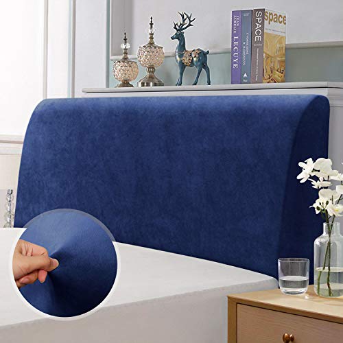 TAOCOCO Kopfteilbezug für Bett, elastisch aus Stretchmaterial, weicher Samtstoff, einfarbig, vollständige Abdeckung, waschbar, pflegeleicht, Kopfteil Abdeckung, Dunkelblau, Breite 180-200 cm TAOCOCO Kopfteilbezug für Bett, elastisch aus Stretchmaterial, weicher Samtstoff, einfarbig, vollständige Abdeckung, waschbar, pflegeleicht, Kopfteil Abdeckung, Dunkelblau, Breite 180-200 cm von TAOCOCO