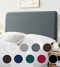 TAOCOCO Kopfteilbezug für Bett, elastisch aus Stretchmaterial, weicher Samtstoff, einfarbig, vollständige Abdeckung, waschbar, pflegeleicht, Kopfteil Abdeckung, Grau, Breite 200-220 cm TAOCOCO Kopfteilbezug für Bett, elastisch aus Stretchmaterial, weicher Samtstoff, einfarbig, vollständige Abdeckung, waschbar, pflegeleicht, Kopfteil Abdeckung, Grau, Breite 200-220 cm von TAOCOCO