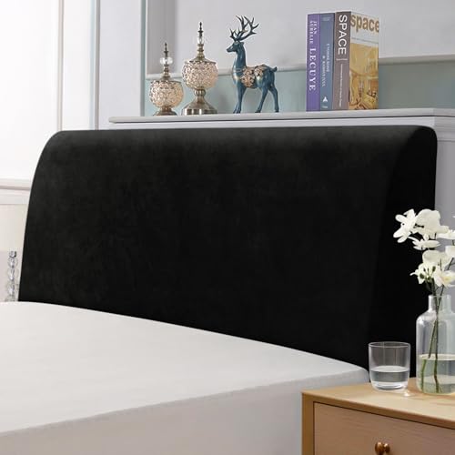 TAOCOCO Kopfteilbezug für Doppelbett, Kopfteilbezug, elastischer Kopfteilbezug, weicher Samtstoff, waschbar, All-in-One-Design, Schwarz 120-140 cm TAOCOCO Kopfteilbezug für Doppelbett, Kopfteilbezug, elastischer Kopfteilbezug, weicher Samtstoff, waschbar, All-in-One-Design, Schwarz 120-140 cm von TAOCOCO