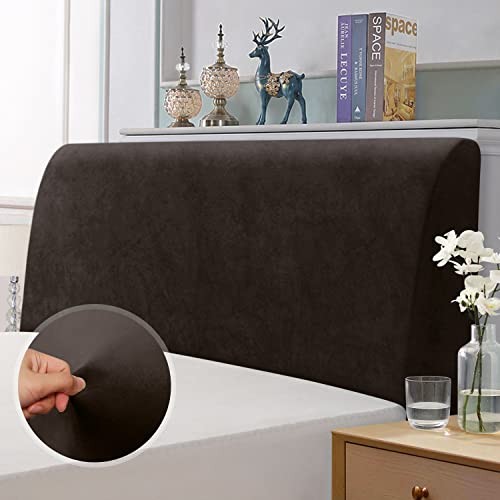 TAOCOCO Kopfteilbezug für Doppelbett, elastischer Kopfteilbezug, weicher Samtstoff, waschbar, All-in-One-Design, Schokoladenbraun, 150-170 cm TAOCOCO Kopfteilbezug für Doppelbett, elastischer Kopfteilbezug, weicher Samtstoff, waschbar, All-in-One-Design, Schokoladenbraun, 150-170 cm von TAOCOCO