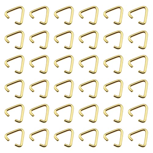 TAODAN 200 Stück dreieckige offene Binderinge, 1,4 x 12 mm, KC-Gold, Metall, Klemmbügel, Hänge-Tropfen, Schmuckherstellungszubehör TAODAN 200 Stück dreieckige offene Binderinge, 1,4 x 12 mm, KC-Gold, Metall, Klemmbügel, Hänge-Tropfen, Schmuckherstellungszubehör von TAODAN