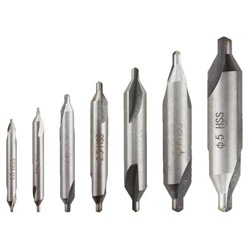 TAODAN 7-teiliges Silbernes Hochgeschwindigkeitsstahl-Zentrierbohrer-Set 1,0/1,5/2,0/2,5/3,0/4,0/5,0 Drehmaschine, Metallbearbeitung, Senkwerkzeuge TAODAN 7-teiliges Silbernes Hochgeschwindigkeitsstahl-Zentrierbohrer-Set 1,0/1,5/2,0/2,5/3,0/4,0/5,0 Drehmaschine, Metallbearbeitung, Senkwerkzeuge von TAODAN