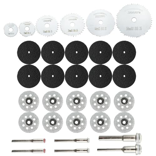 TAODAN Diamant-Rotationswerkzeug-Schneidrad-Set, HSS, Kreissägeblätter, Harz, elektrische Schleifscheiben, geeignet für Holz, Glas, Kunststoff, Stein, Metall, 32 Stück TAODAN Diamant-Rotationswerkzeug-Schneidrad-Set, HSS, Kreissägeblätter, Harz, elektrische Schleifscheiben, geeignet für Holz, Glas, Kunststoff, Stein, Metall, 32 Stück von TAODAN