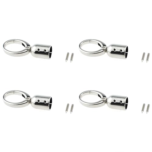 TAODAN Endkappen für Kordeln, silberfarben, 14 mm, Endkappen, Fassperlen-Finisher für die Herstellung von Quasten, Schlüsselanhänger, Handtaschenriemen und handgefertigte Verzierungen, 4 Stück von TAODAN