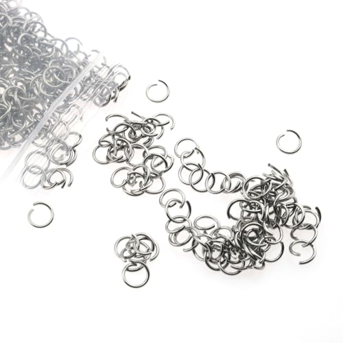 TAODAN Offener Biegering aus Edelstahl 304, 1 x 8 mm, offener Ring zum Aufhängen, für handgefertigten Schmuck, 500 Stück TAODAN Offener Biegering aus Edelstahl 304, 1 x 8 mm, offener Ring zum Aufhängen, für handgefertigten Schmuck, 500 Stück von TAODAN
