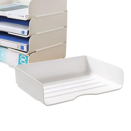 TAOLE Stapelbares Papierfach, Ablagekorb für A4-Papier, Dokumentenablage aus ABS, Briefablage Organizer Schreibtisch Papierablage Stapelbarer Aufbewahrungsständer TAOLE Stapelbares Papierfach, Ablagekorb für A4-Papier, Dokumentenablage aus ABS, Briefablage Organizer Schreibtisch Papierablage Stapelbarer Aufbewahrungsständer von TAOLE
