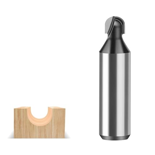 1/4 Zoll 1/2 Zoll Schaft Rundkopf Cove Core Box Router Bit, Graviermaschine Fräser Holzbearbeitungswerkzeuge(12.7X7.96mm) von TAOMENJS