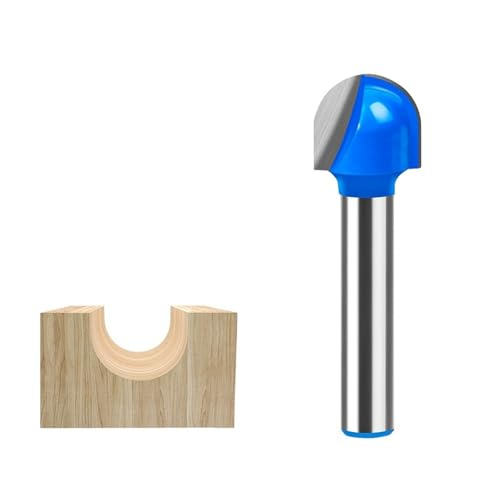 1/4 Zoll 1/2 Zoll Schaft Rundkopf Cove Core Box Router Bit, Graviermaschine Fräser Holzbearbeitungswerkzeuge(6.35X12.7mm) von TAOMENJS