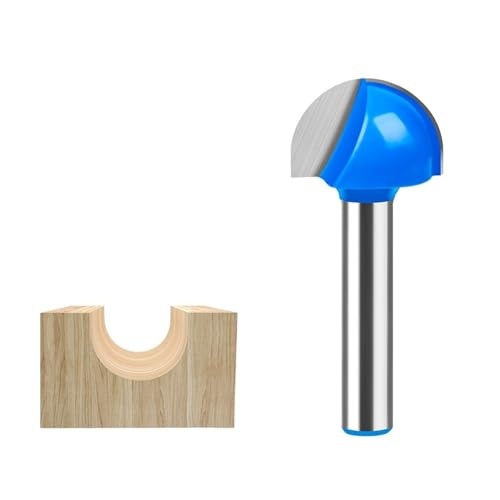 1/4 Zoll 1/2 Zoll Schaft Rundkopf Cove Core Box Router Bit, Graviermaschine Fräser Holzbearbeitungswerkzeuge(6.35X15.9mm) von TAOMENJS