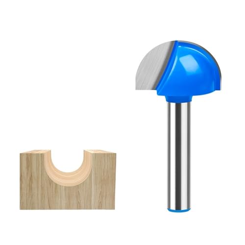 1/4 Zoll 1/2 Zoll Schaft Rundkopf Cove Core Box Router Bit, Graviermaschine Fräser Holzbearbeitungswerkzeuge(6.35X19.05mm) von TAOMENJS