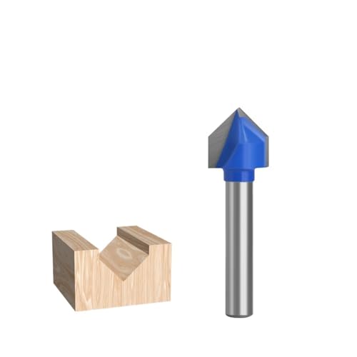 1 Stück 6 mm Schaft V-Nut-Fräser, 60/90/120/150 Grad CNC-Gravur V-Nut-Fräser for die Holzbearbeitung(6x13x90 Degree) von TAOMENJS