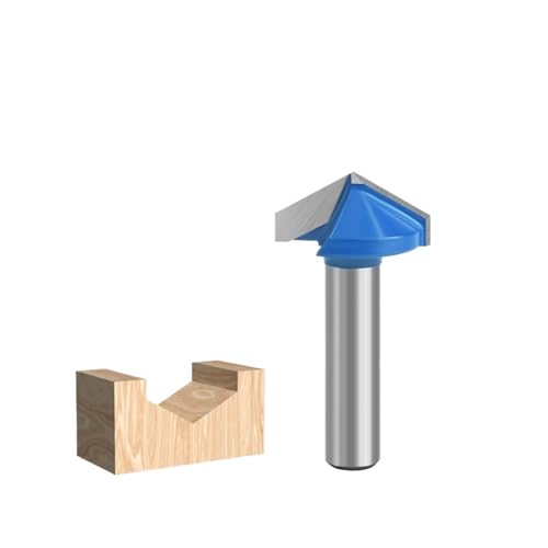 1 Stück 8 mm Schaft V-Nut-Fräser, 60/90/120 Grad CNC-Gravur Holzbearbeitungsfräser Werkzeug V-Typ Schlitzfräser(8x22x120 degrees) von TAOMENJS