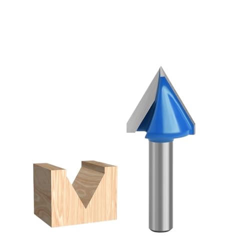 1 Stück 8 mm Schaft V-Nut-Fräser, 60/90/120 Grad CNC-Gravur Holzbearbeitungsfräser Werkzeug V-Typ Schlitzfräser(8x22x60 degrees) von TAOMENJS