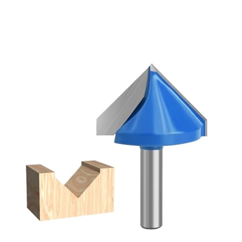 1 Stück 8 mm Schaft V-Nut-Fräser, 60/90/120 Grad CNC-Gravur Holzbearbeitungsfräser Werkzeug V-Typ Schlitzfräser(8x38x90 degrees) von TAOMENJS
