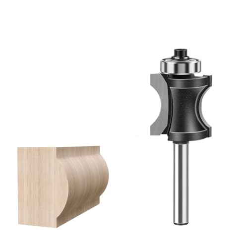 1 Stück Bullnose-Fräser, 6 mm, 1/4 Zoll Schaft, halbrundes Lager, Fräswerkzeug for die Holzbearbeitung(6.35X26mm) von TAOMENJS