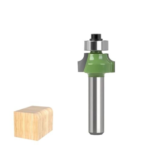 1 Stück Hartmetall-Abrundfräser, 8 mm Schaft, Eckenrundungskantenformung, Holzbearbeitungs-Formfräser(19.05mm) von TAOMENJS