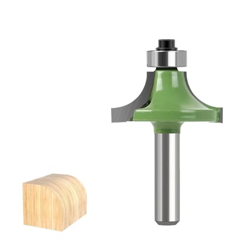 1 Stück Hartmetall-Abrundfräser, 8 mm Schaft, Eckenrundungskantenformung, Holzbearbeitungs-Formfräser(31.75mm) von TAOMENJS