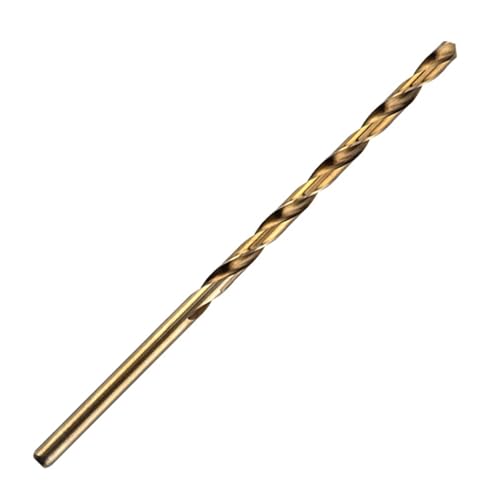 10 Stück Kobaltbohrer, 3–6,5 mm HSSCO M35 Spiralbohrer, 160 mm extra langer gerader Schaft, for gehärtetes Metall, Holz und Kunststoff(6.5mm 10pc) von TAOMENJS