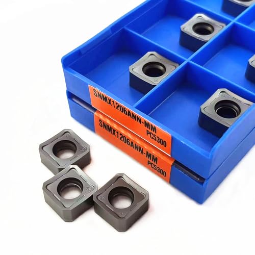 10 Stück SNMX1206ANN Wendeschneidplatten for Drehmaschinen aus Hartmetall, SNMX1206ANN-M PC5300 PC3700 PC6510 Schnellvorschub-Fräsklinge for Stahl und Metall(SNMX1206ANN-M PC5300) von TAOMENJS