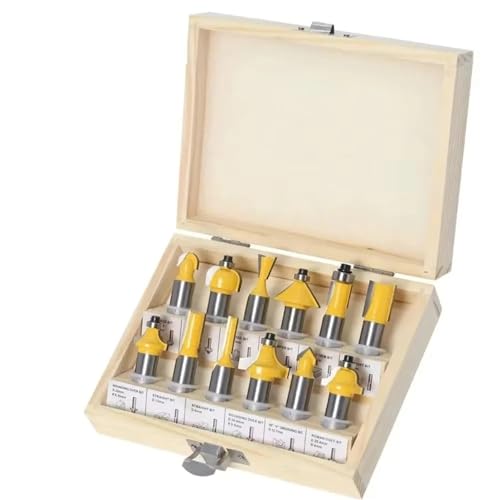 12-teiliges Fräser-Set, 12 mm 1/2 Zoll Schaft, Wolframkarbid, Holzbearbeitung, Schnitzfräser 12-teiliges Fräser-Set, 12 mm 1/2 Zoll Schaft, Wolframkarbid, Holzbearbeitung, Schnitzfräser von TAOMENJS