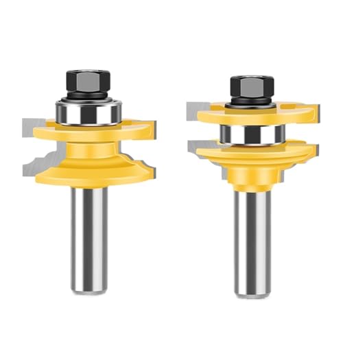 2 Stück/Set große Fräser for Ogee-Stil und Schiene, 12 mm 1/2 Zoll Schaft, Fräser for Schranktürverkleidungen, Holzbearbeitung, Hartmetall-Schaftfräser(12mm) von TAOMENJS