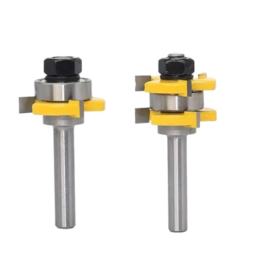 2-teiliges/Set Nut- und Federfräser, 8-mm-Schaft, 3 Zähne, verstellbar, T-Form, Holzfräser, Schneidwerkzeug 2-teiliges/Set Nut- und Federfräser, 8-mm-Schaft, 3 Zähne, verstellbar, T-Form, Holzfräser, Schneidwerkzeug von TAOMENJS