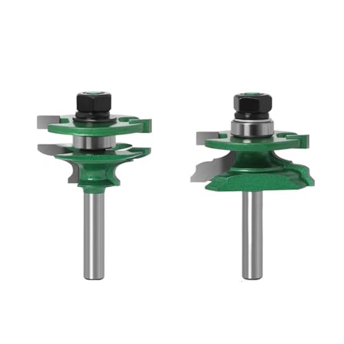 2-teiliges Fräser-Set for Schranktüren, Schienen und Holme, 8-mm-Schaft, Nut- und Federschneiden, Fräserwerkzeuge for die Holzbearbeitung 2-teiliges Fräser-Set for Schranktüren, Schienen und Holme, 8-mm-Schaft, Nut- und Federschneiden, Fräserwerkzeuge for die Holzbearbeitung von TAOMENJS