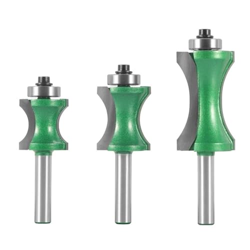 3-teiliges/Set Bullnose-Fräser-Bit, 8-mm-Schaft, hartmetallbestückt, halbrund, Fräswerkzeug for die Holzbearbeitung 3-teiliges/Set Bullnose-Fräser-Bit, 8-mm-Schaft, hartmetallbestückt, halbrund, Fräswerkzeug for die Holzbearbeitung von TAOMENJS