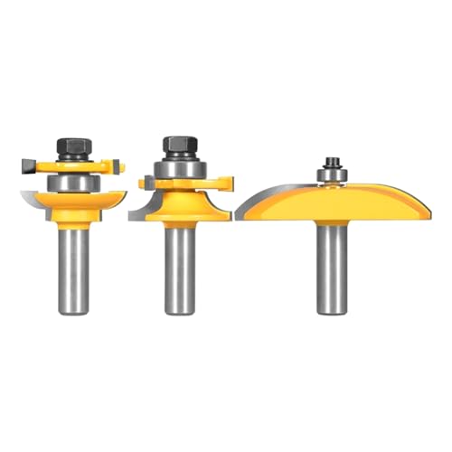 3-teiliges/Set runde, über erhabene Platten gehende Schranktür-Ogee-Schienen- und Holmfräser-Bits, 1/2-Zoll-Schaft, Nut- und Feder-Hartmetall-Fräserwerkzeuge for die Holzbearbeitung 3-teiliges/Set runde, über erhabene Platten gehende Schranktür-Ogee-Schienen- und Holmfräser-Bits, 1/2-Zoll-Schaft, Nut- und Feder-Hartmetall-Fräserwerkzeuge for die Holzbearbeitung von TAOMENJS