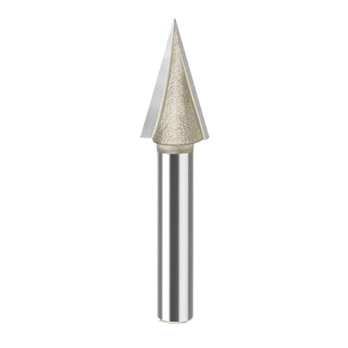 30-Grad-V-Nut-Fräser, 6 mm, 1/4 Zoll Schaft, CNC-Gravur, Holzbearbeitungs-Fräser, Schnittdurchmesser 12 mm(6mm) von TAOMENJS