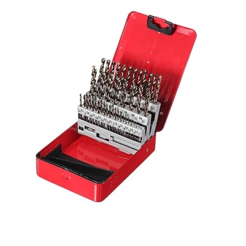 41/51-teiliges metrisches M35-Spiralbohrer-Set mit 5% Kobalt, HSS-Bohrlochwerkzeug mit rundem Schaft for Edelstahl, Hartmetall, Gusseisen(51Pcs 1-6mm) von TAOMENJS