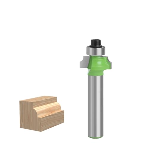 8mm Schaft Roundover Router Bit, 2 Nuten Hartmetallbestückte Holzbearbeitungsfräser Werkzeuge mit Lager(15.9mm) von TAOMENJS