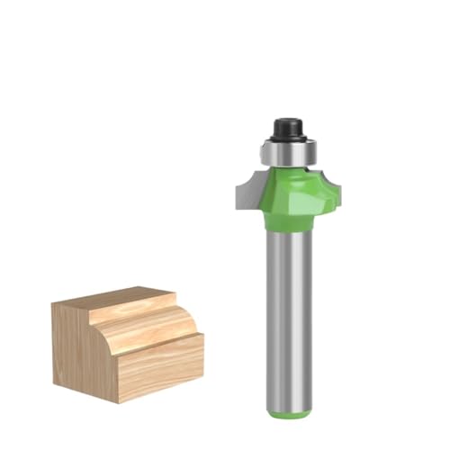 8mm Schaft Roundover Router Bit, 2 Nuten Hartmetallbestückte Holzbearbeitungsfräser Werkzeuge mit Lager(17.5mm) von TAOMENJS