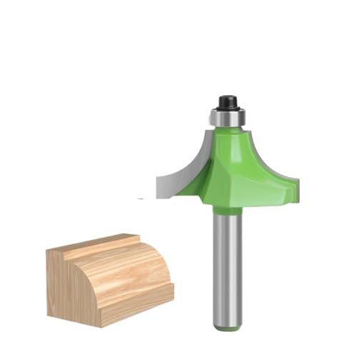 8mm Schaft Roundover Router Bit, 2 Nuten Hartmetallbestückte Holzbearbeitungsfräser Werkzeuge mit Lager(38.1mm) von TAOMENJS