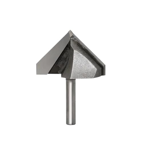 90-Grad-V-Nut-Fräser, 1/4-Zoll-Schaft, hartmetallbestückt, 2-schneidig, CNC-Gravur, Holzbearbeitungsfräser, Fasenfräser von TAOMENJS