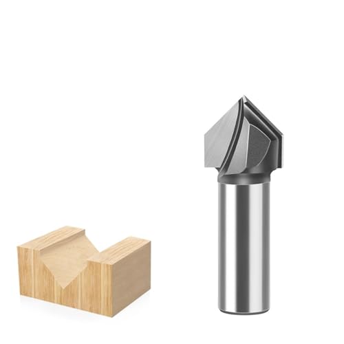 90-Grad-V-Nut-Fräser, 6 mm 12 mm Schaft, Hartmetallspitze, CNC-Gravur, V-Nut-Fräser, Holzbearbeitungs-Fräser, Schneidwerkzeug(12X19.05mm) von TAOMENJS