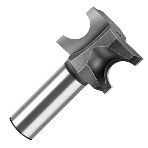 Bead Bullnose Router Bit, 1/4 Zoll 1/2 Zoll Schaft Hartmetallspitze Halbrund Holzbearbeitung Schnitzfräser Werkzeuge(12.7X28.6mm) von TAOMENJS