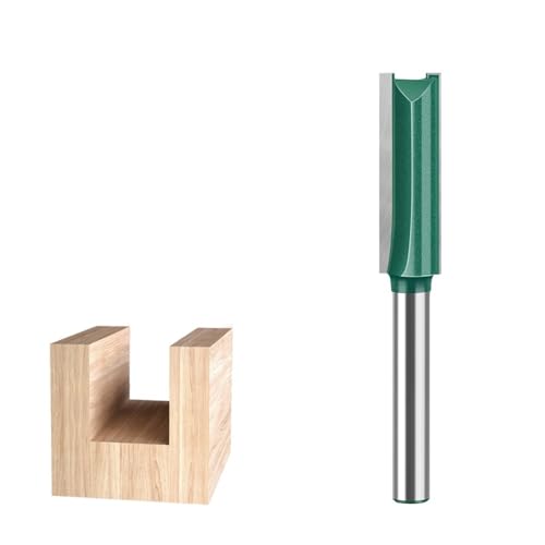 Doppelschneidiger gerader Fräser, 6 mm 1/4 Zoll Schaft, Wolframkarbid, Bündigfräser, Schneidwerkzeuge for die Holzbearbeitung(6.35X9.52X30mm) von TAOMENJS