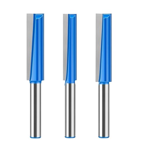Fräser for die Bodenreinigung, 12 mm, 1/2 Zoll Schaft, Doppelnut-Hartmetall-Schlitzfräser, Fräswerkzeuge for die Holzbearbeitung(3PCS 12.7 Shank) von TAOMENJS