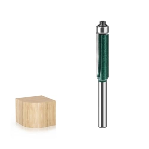 Fräser mit bündigem Trimm-Fräser mit oberem Lagerende, 6 mm, 1/4 Zoll Schaft, Schablonenmuster, Trimmfräser for die Holzbearbeitung(6.35X12.7mm) von TAOMENJS