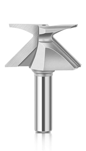 Integrierter Fräser mit Bogenbiegung, 12 mm 1/2 Zoll Schaft R18 R30 R50 Holzbearbeitungsfräser zur Herstellung von Schranktüren(12x59.3xR50mm) von TAOMENJS