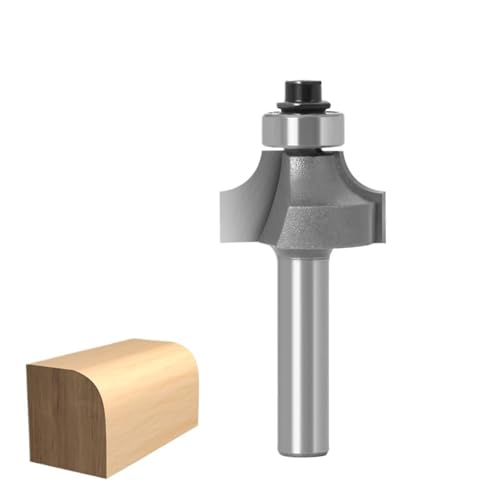 Kantenfräser mit Abrundungsfunktion, Hartmetall-Eckenrundungskantenformung mit 8 mm Schaft, Fräswerkzeuge for die Holzbearbeitung(8 * 25mm) von TAOMENJS