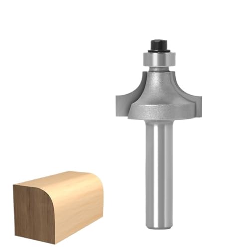 Kantenfräser mit Abrundungsfunktion, Hartmetall-Eckenrundungskantenformung mit 8 mm Schaft, Fräswerkzeuge for die Holzbearbeitung(8 * 25mm-B) von TAOMENJS