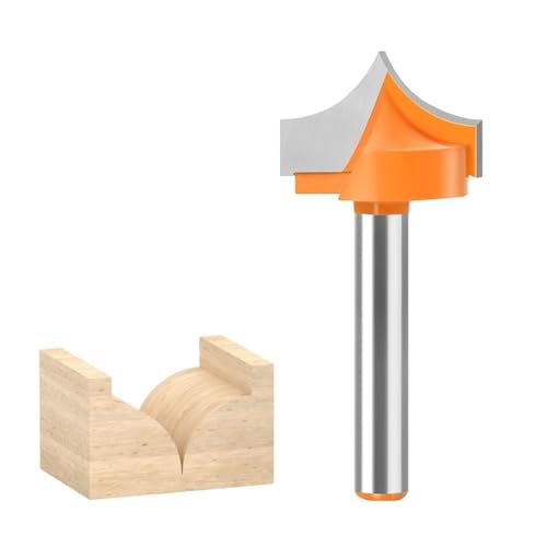 Rillenfräser mit Rundungsspitze, 6-mm-Schaft, Hartmetall-Fräser for die Holzbearbeitung, 8–32 mm Schnittdurchmesser(6X16) von TAOMENJS