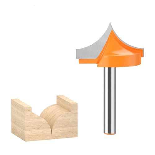 Rillenfräser mit Rundungsspitze, 6-mm-Schaft, Hartmetall-Fräser for die Holzbearbeitung, 8–32 mm Schnittdurchmesser(6X32) von TAOMENJS